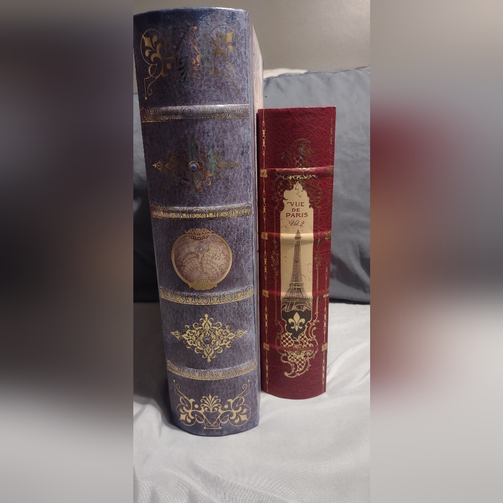 Covert book safe set of 2 faux books (hollow) by punch studio french collection